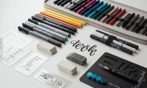 presente criativo para geminiano kit de lettering